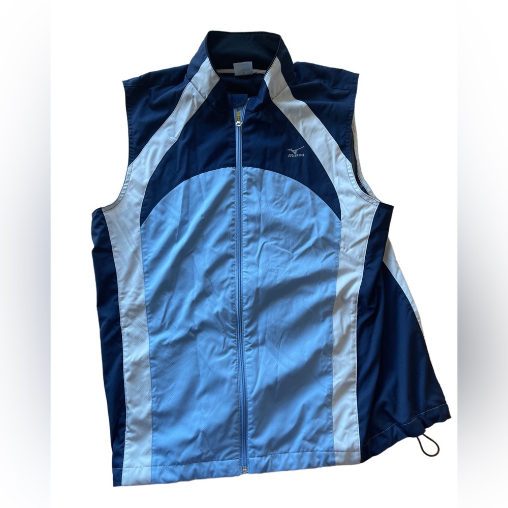 Mizuno Navy and Light Blue Athletic Golf Vest Size Large